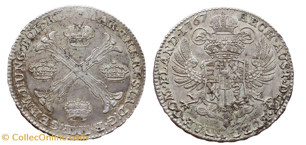 Couronne - Marie-Thérèse - 1767 monnaies couronne marie therese 1767