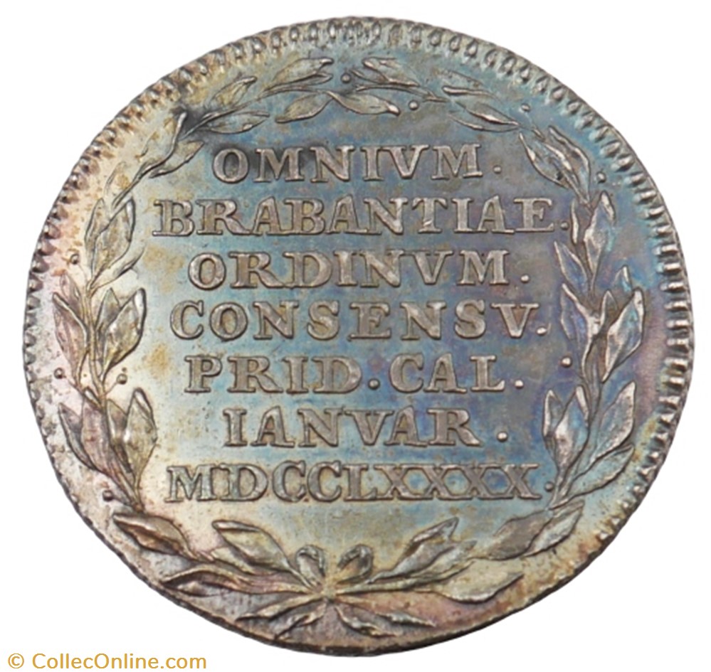 Jeton - Retour de la liberté en Brabant - 1790 monnaie mereaux jeton retour de la liberte en brabant 1790