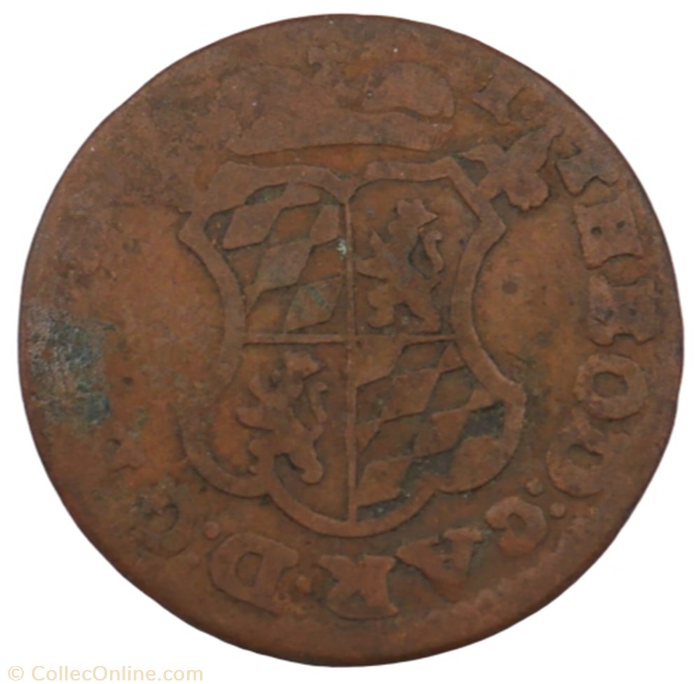 Liard - Jean-Théodore de Bavière - 1750 monnaie liard jean theodore de baviere 1750