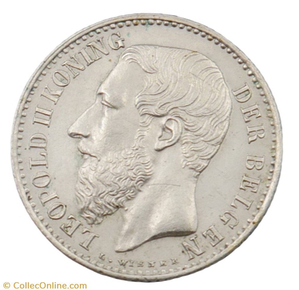 1 franc - Leopold II - 1887 FL monnaie monde belgique 1 franc leopold ii 1887 fl