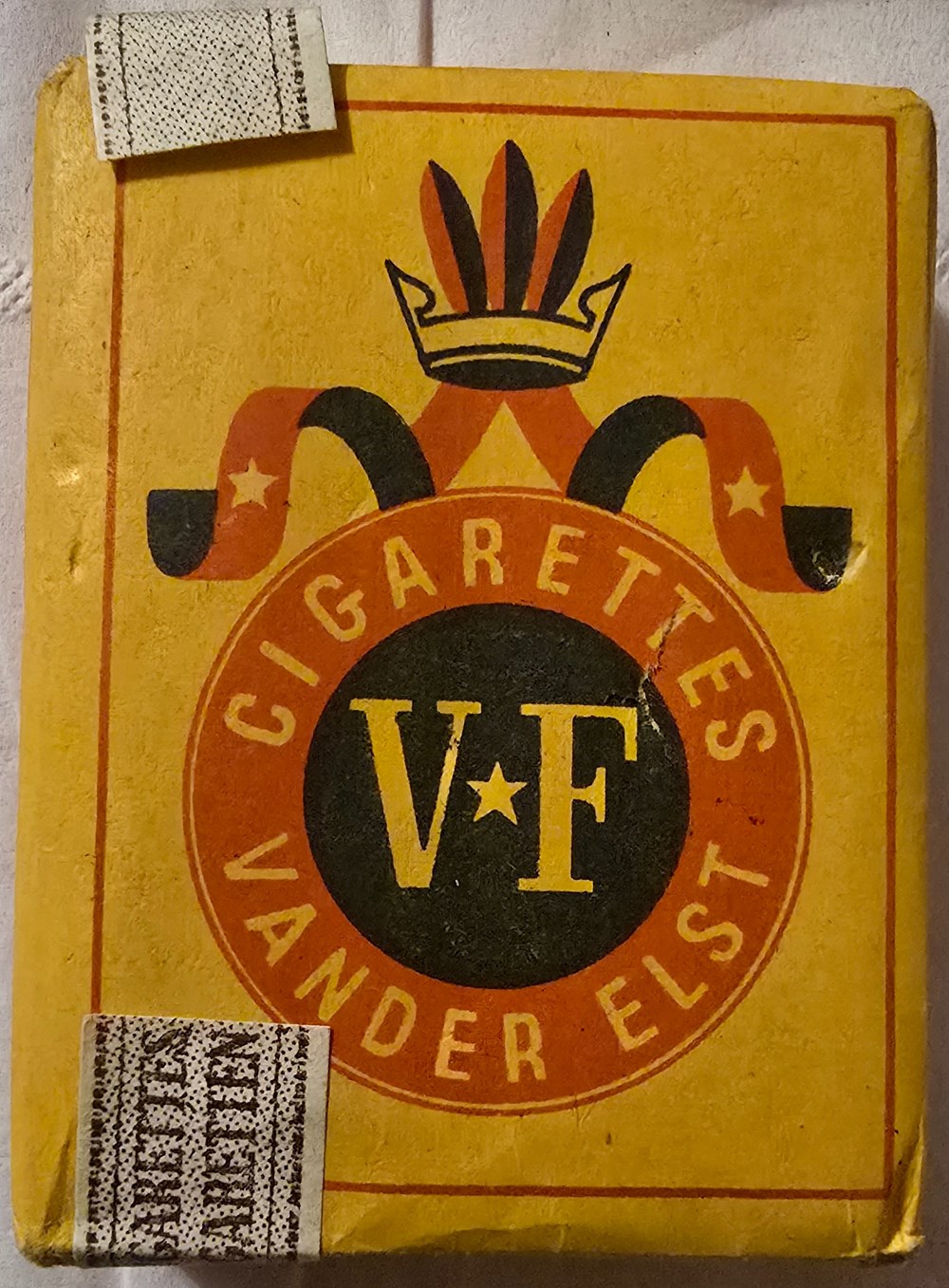 art la table argenterie bistrot alimentation tabac paquet 12 cigarettes vander elst jaune 1 88 fr sie 463