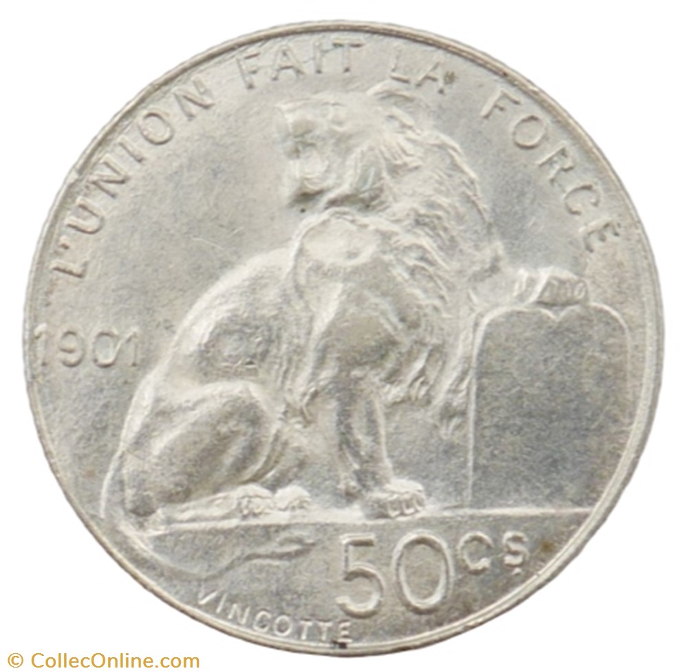 50 centimes - Leopold II - 1901 FR monnaie monde belgique 50 centimes leopold ii 1901 fr