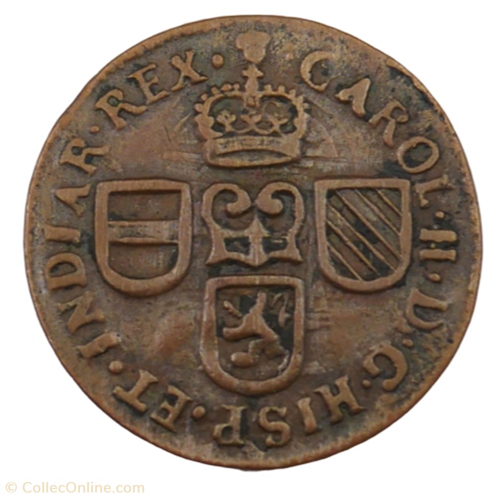 monnaie liard charles ii 1691 bruxelles