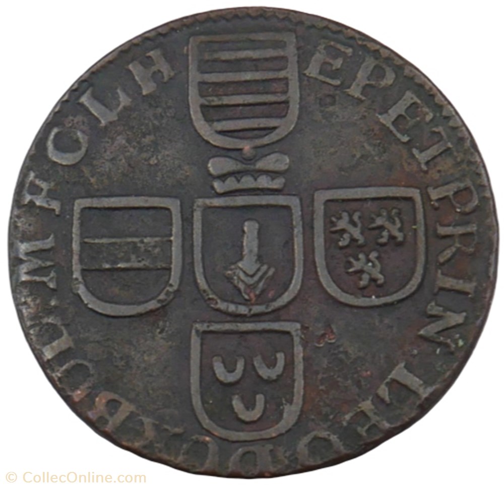 Liard - Georges-Louis de Berghes - 1726 monnaie liard georges louis de berghes 1726