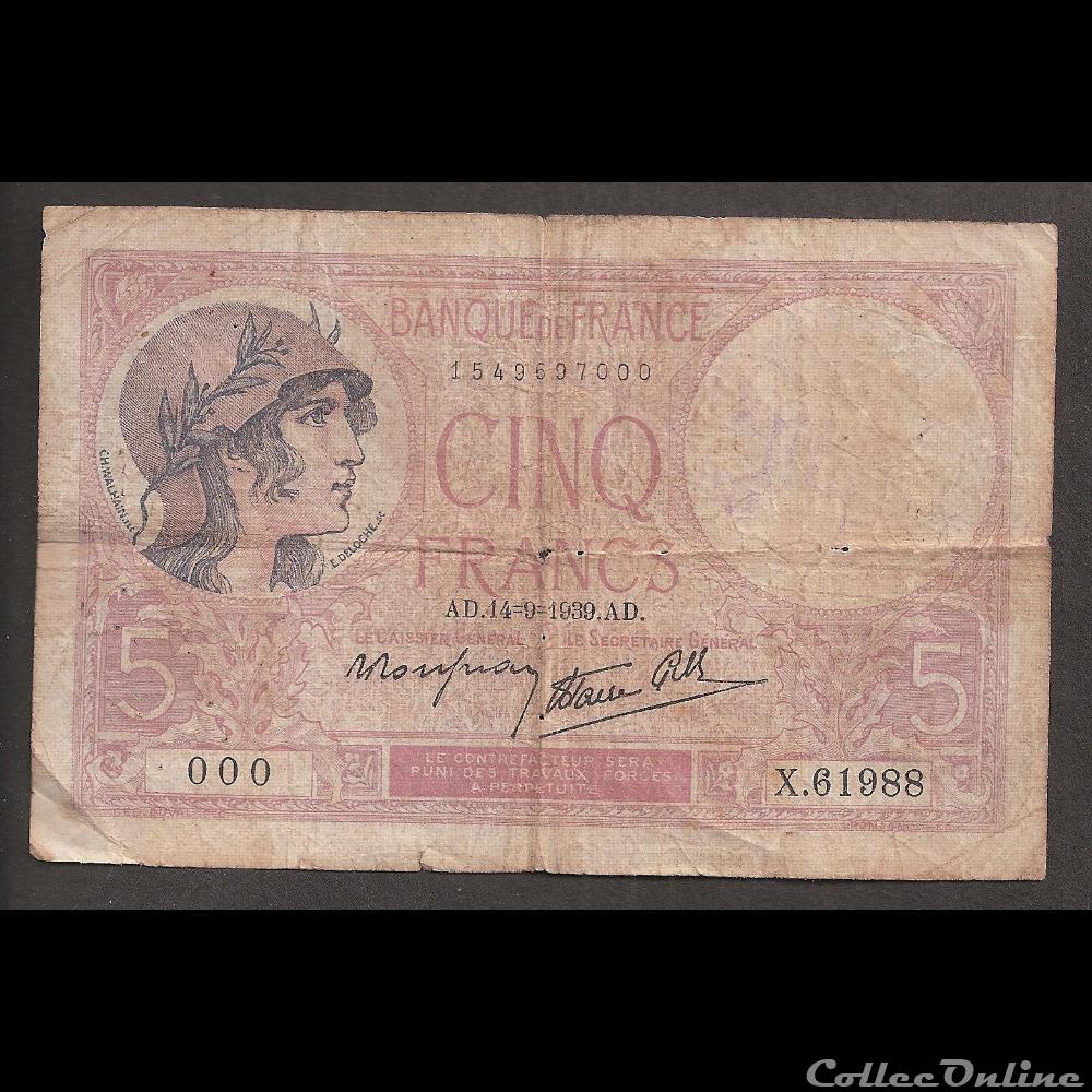 billet france diver 5 f violet