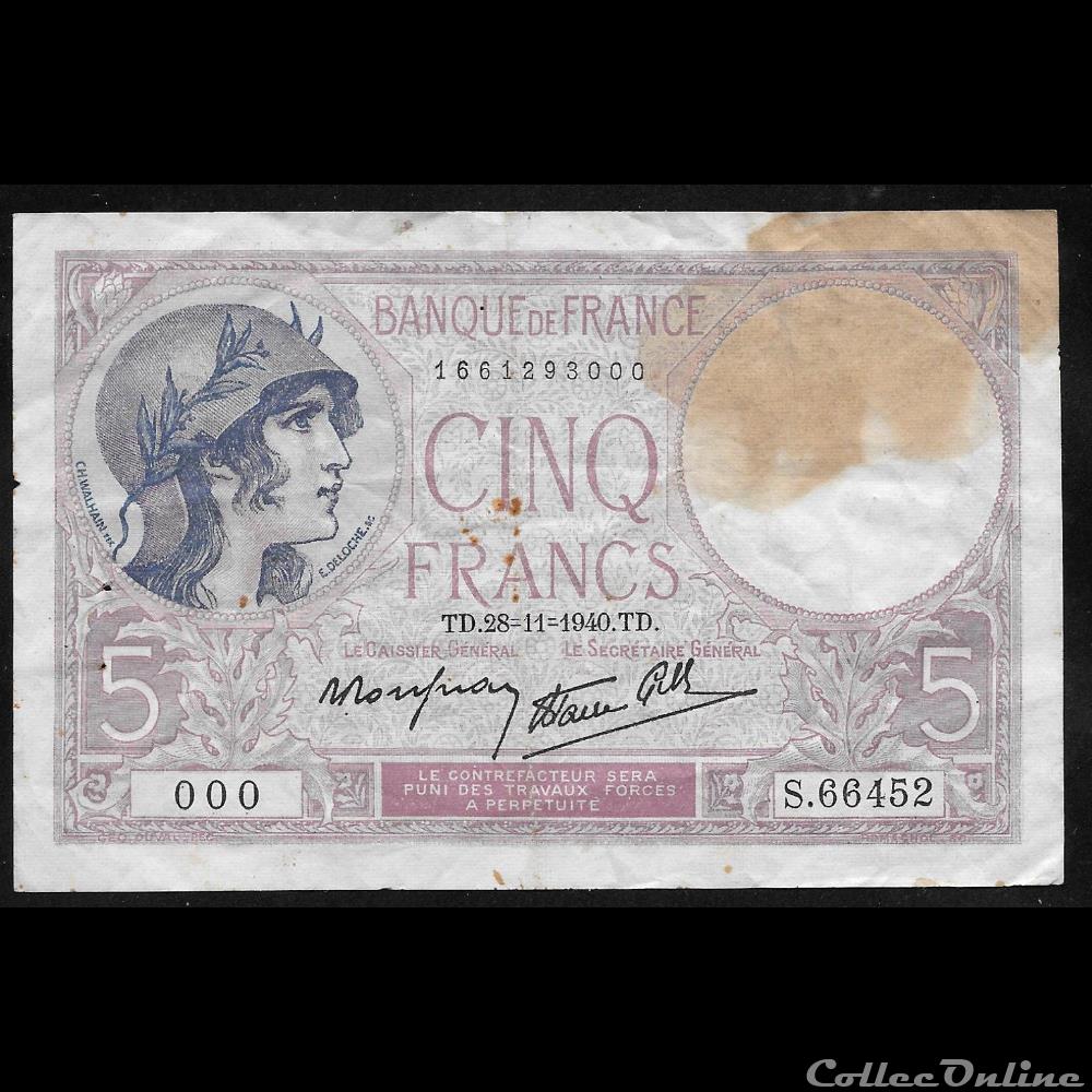 billet france diver 5 f violet