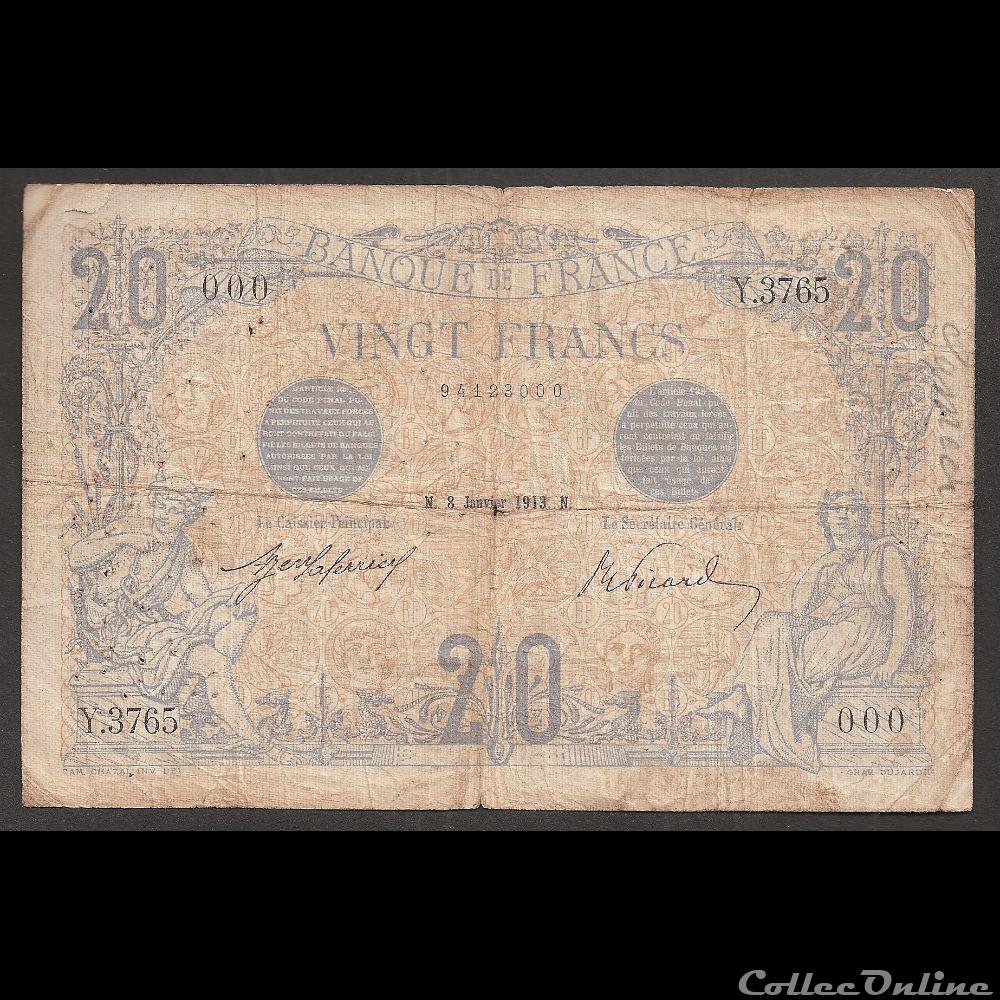 billet france diver 20 f bleu