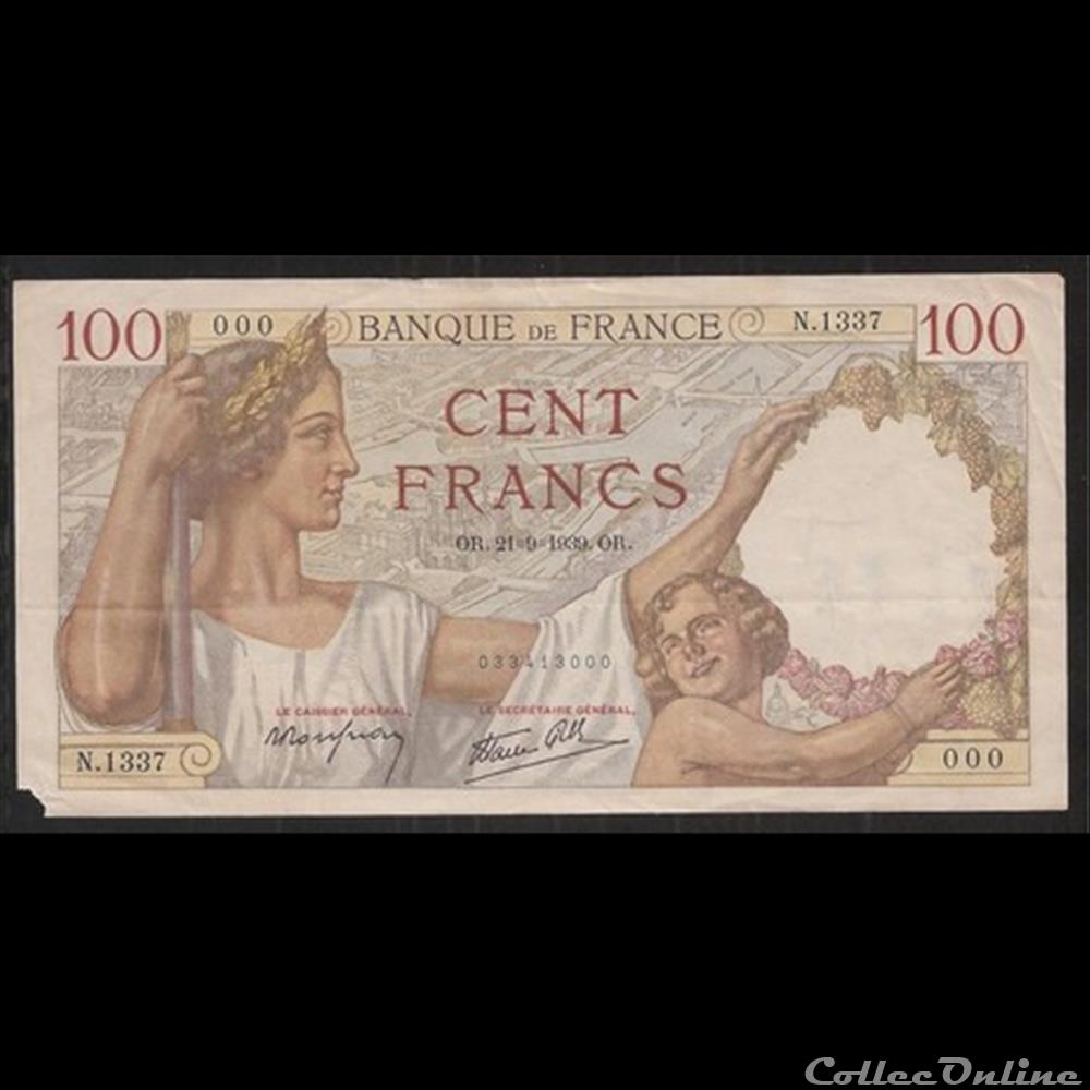 100 F SULLY billet france diver 100 f sully