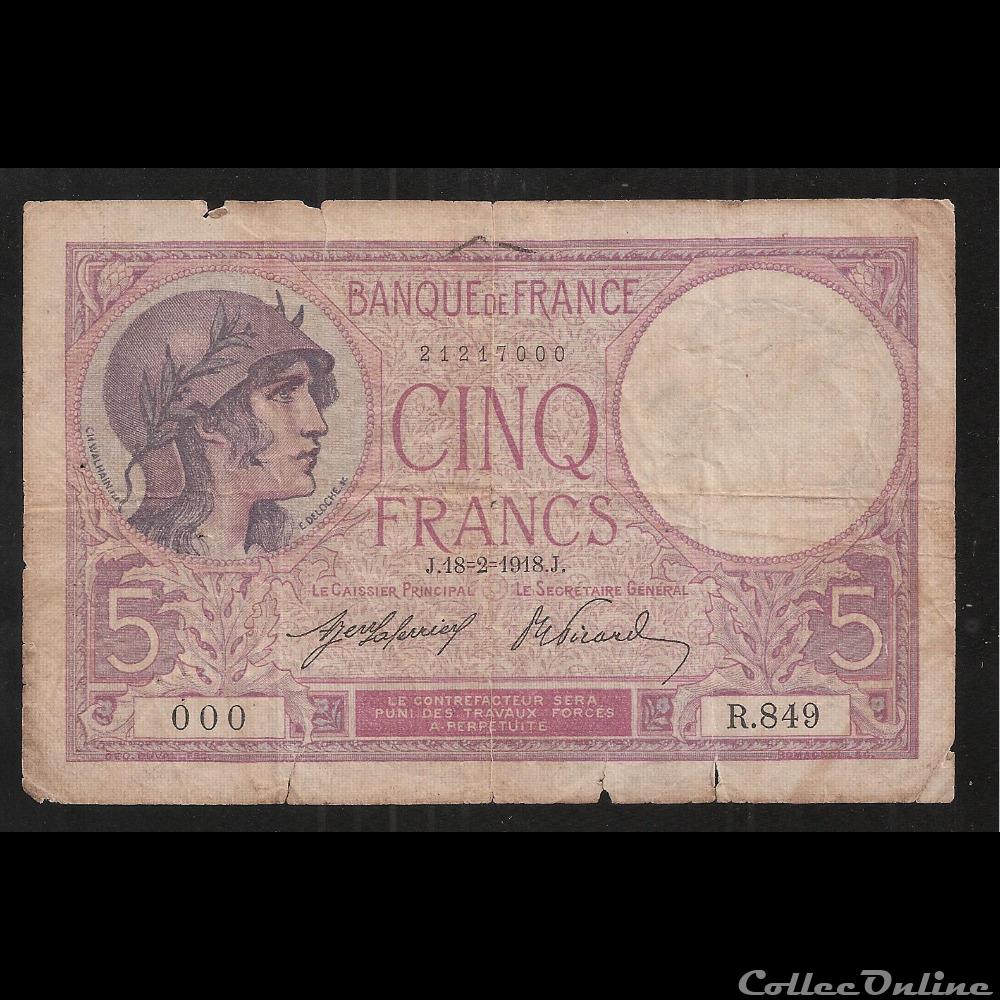 billet france diver 5f violet