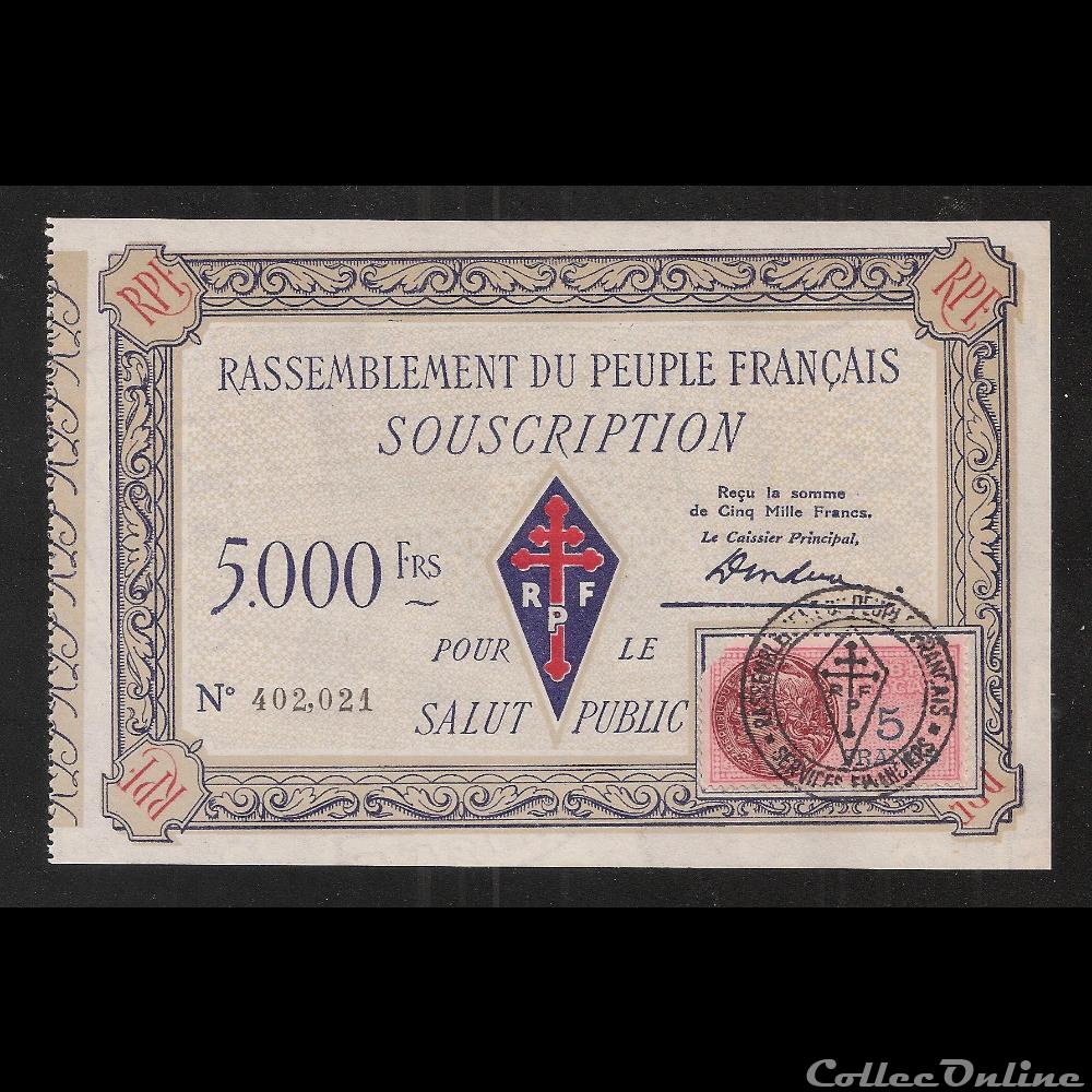 billet france diver 5 000 f type 2