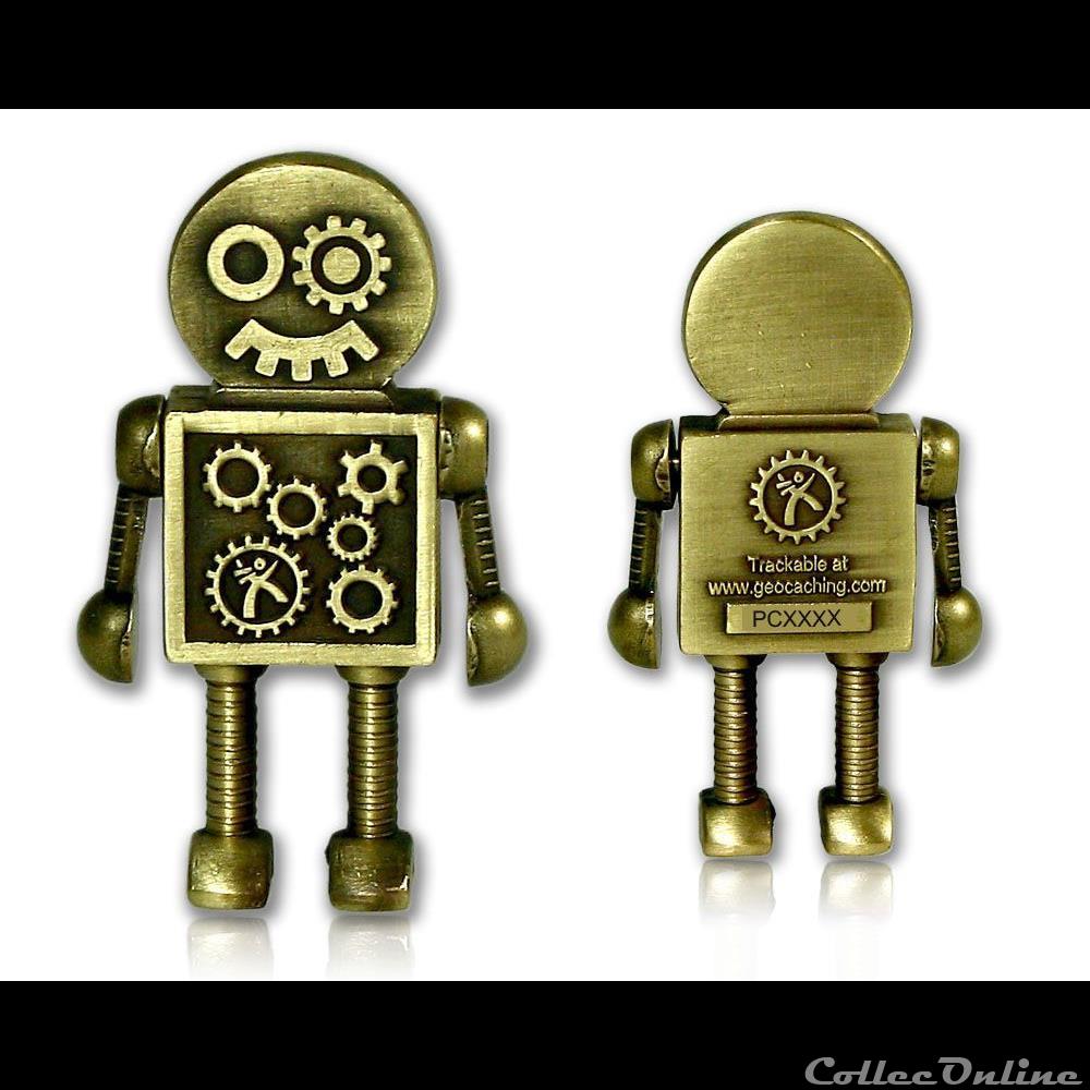 ROBOT GOLD medaille geocoin robot gold