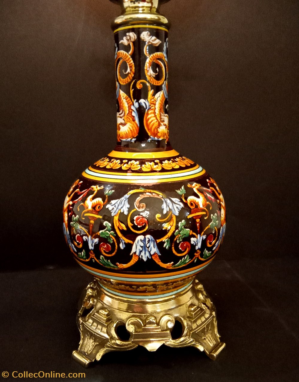 Lampe à huile à modérateur art antiquites eclairage ancien lampe a huile a moderateur