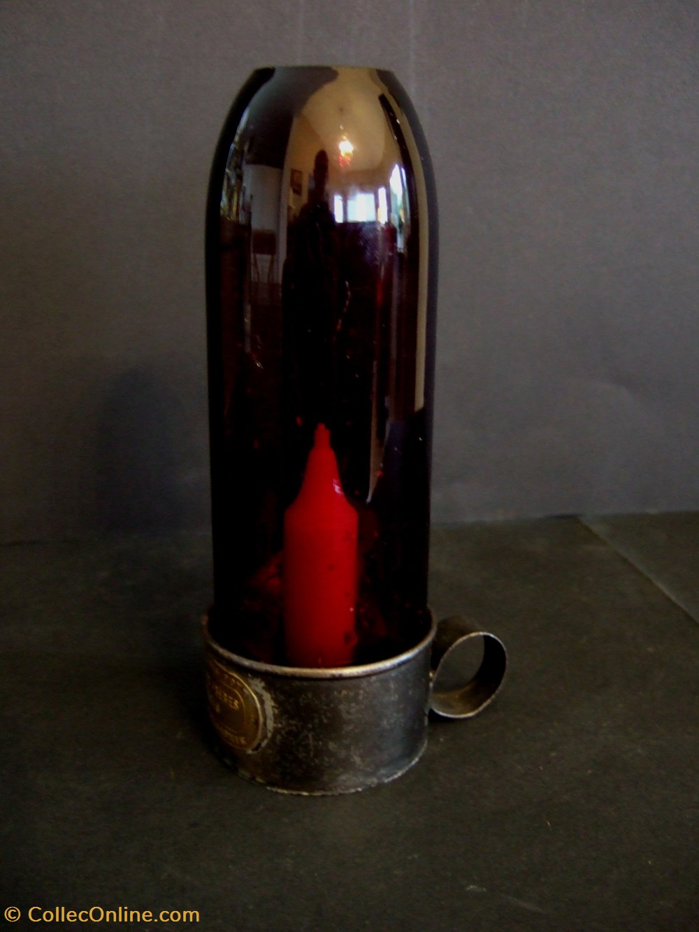 Lampe inactinique Poulenc à bougie art antiquites eclairage ancien lampe inactinique poulenc a bougie