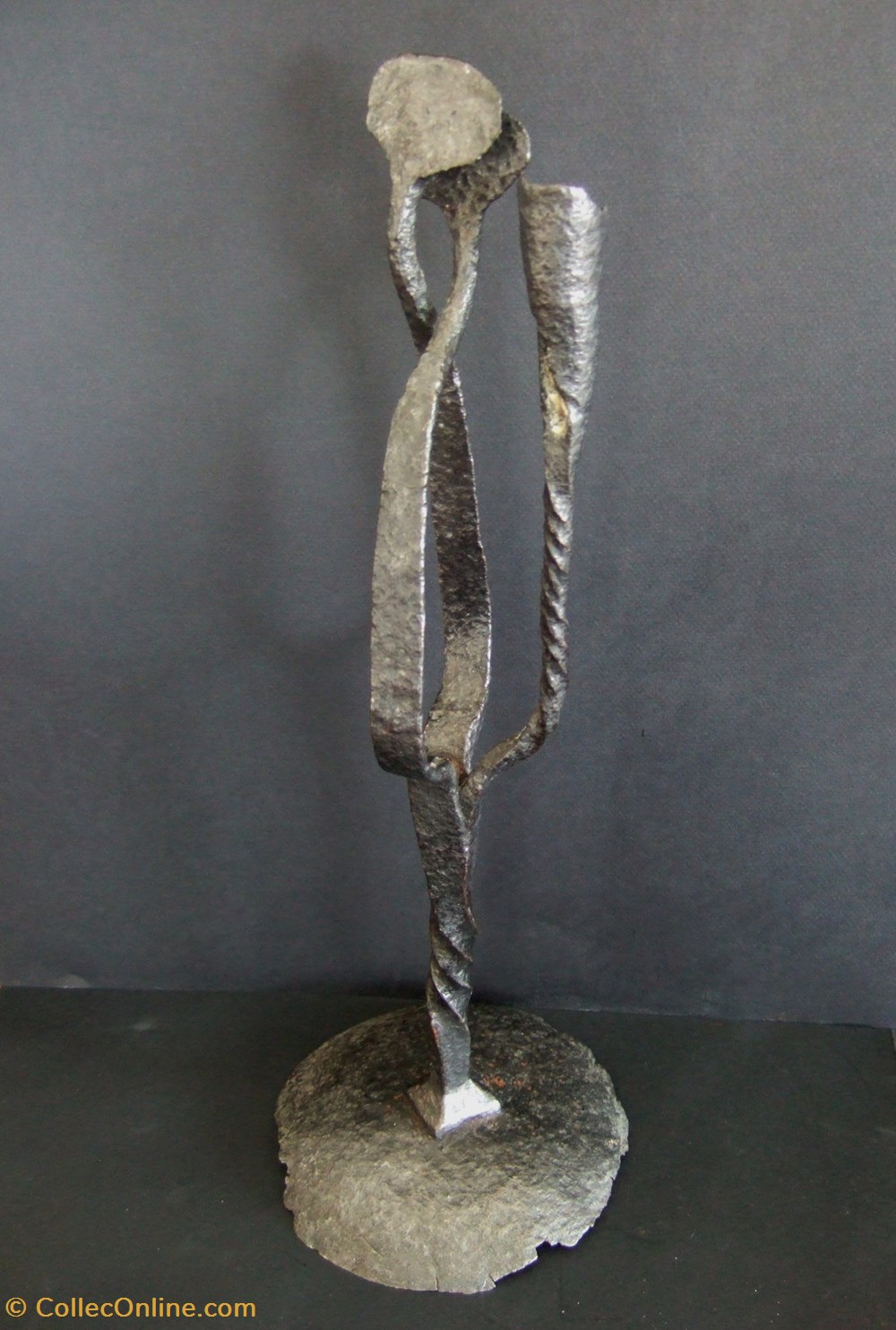 art antiquites eclairage ancien pince a eclat avec douille pour recevoir une chandelle