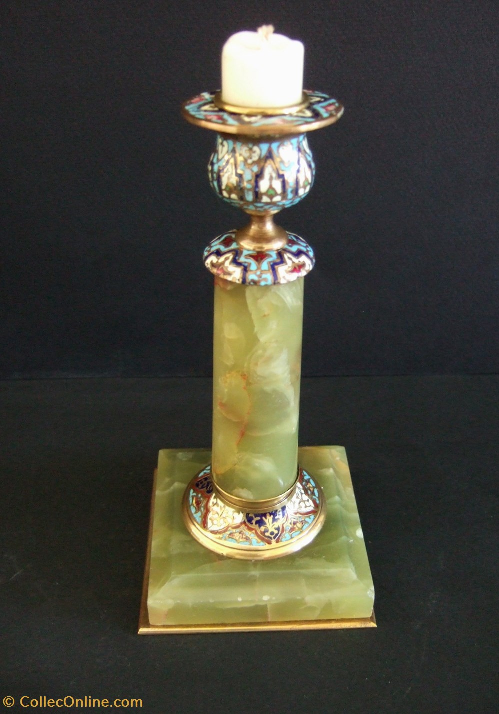 Chandelier à socle et colonne en onyx. art antiquites eclairage ancien chandelier a socle et colonne en onyx
