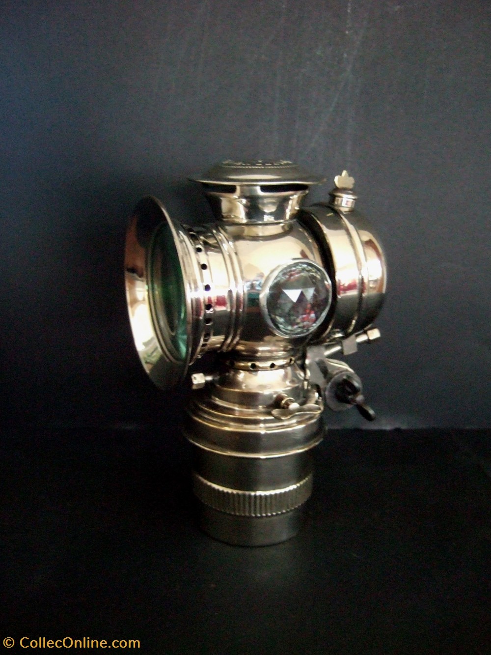 Lampe à acétylène pour motocyclette art antiquites eclairage ancien lampe a acetylene pour motocyclette
