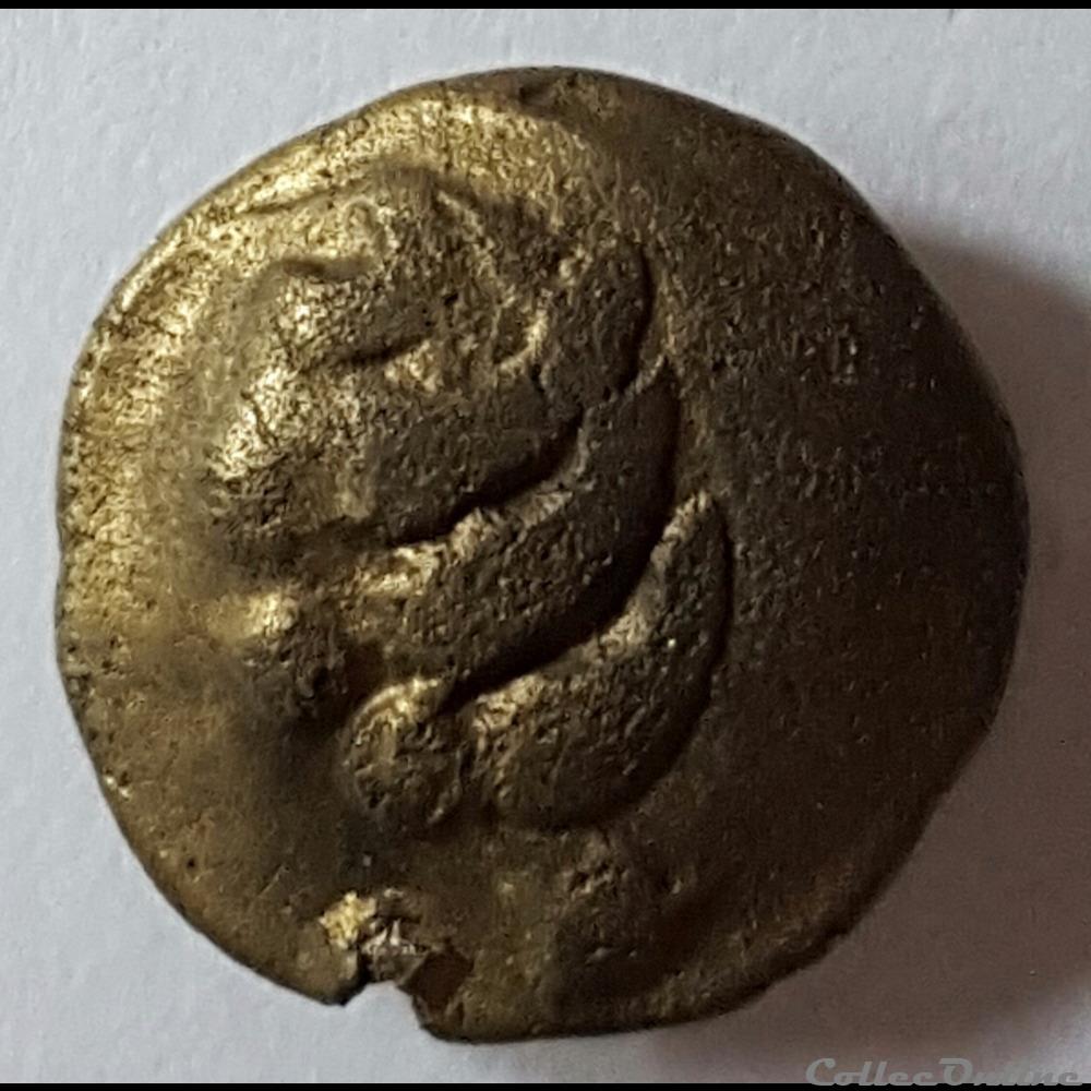 Série 30 DT 180 quart de statère dit "aux arcs de cercle" à la griffe " " aux segments " monnaie antique gauloise serie 30 dt 180 quart de statere dit aux arcs de cercle a la griffe aux segments
