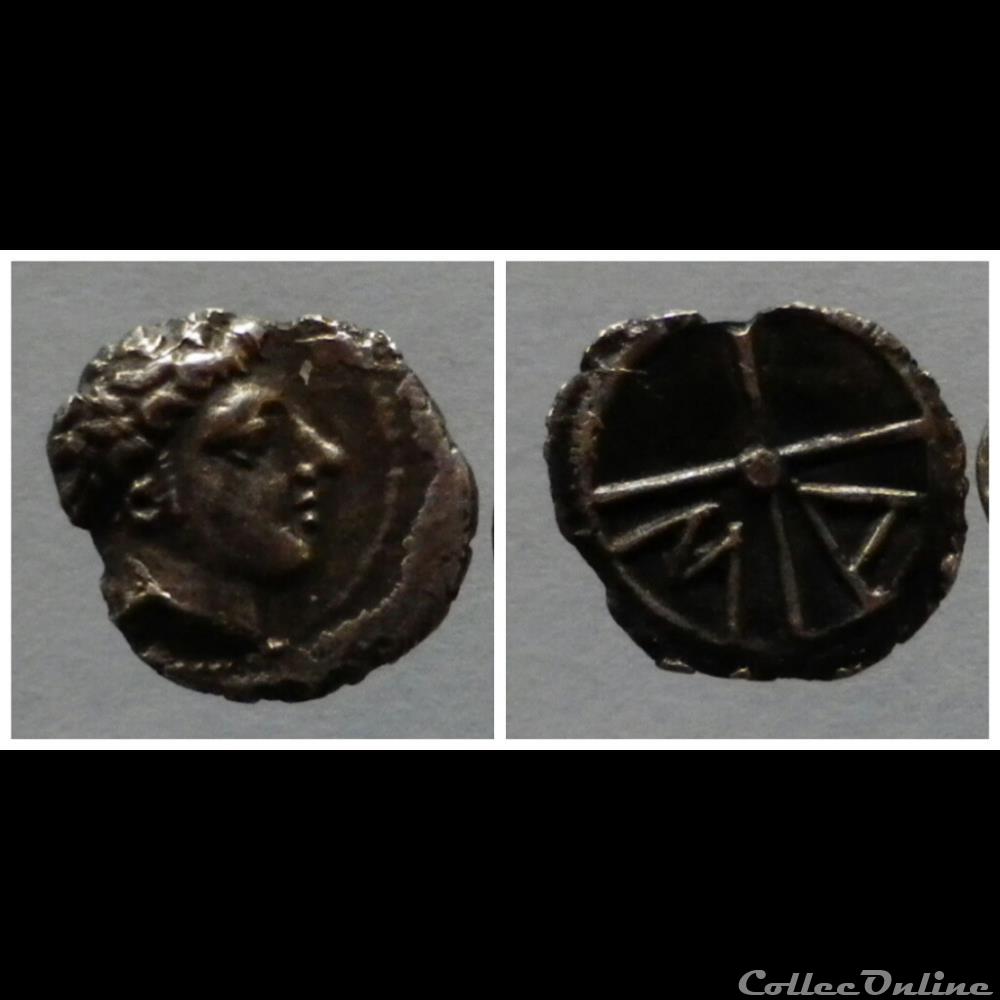 MASSALIA - MARSEILLE Obole MA, tête à droite monnaie antique gauloise massalia marseille obole ma tete a droite