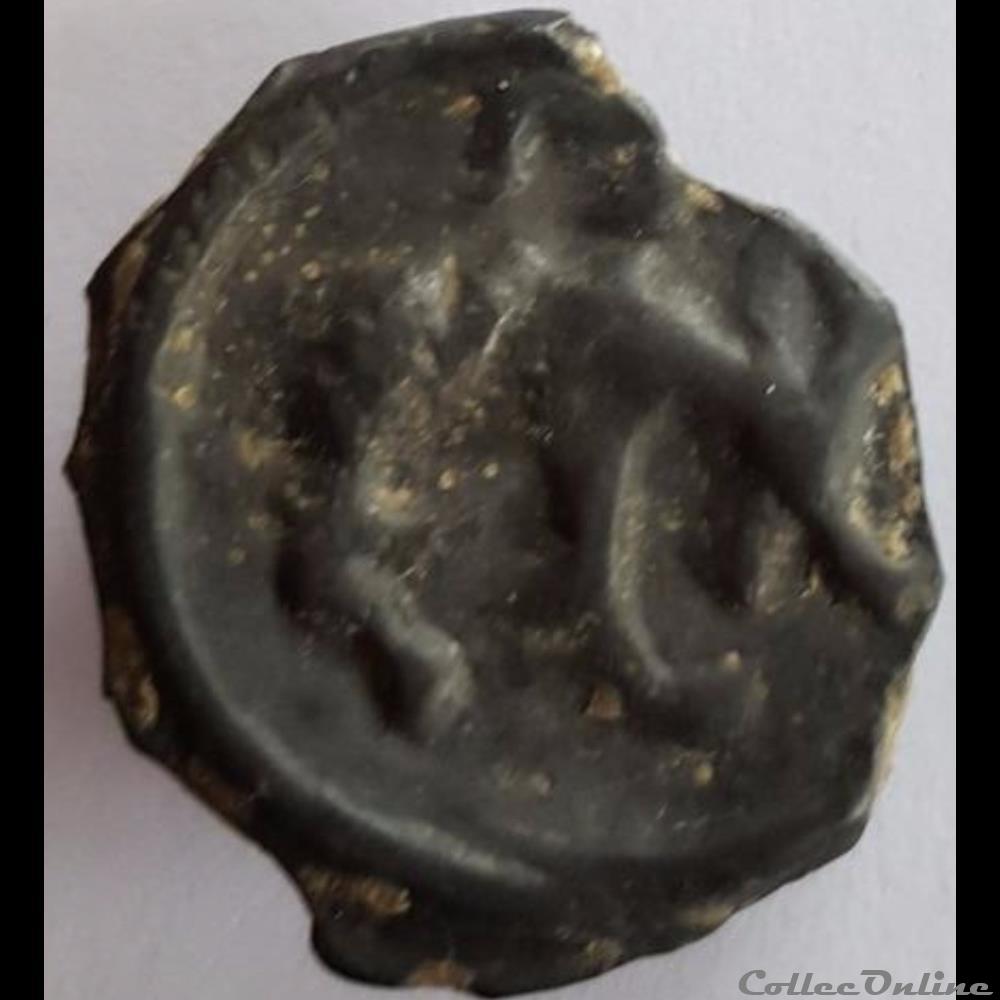 monnaie antique gauloise serie 24 dt 154 potin au guerrier courant et au loup elan