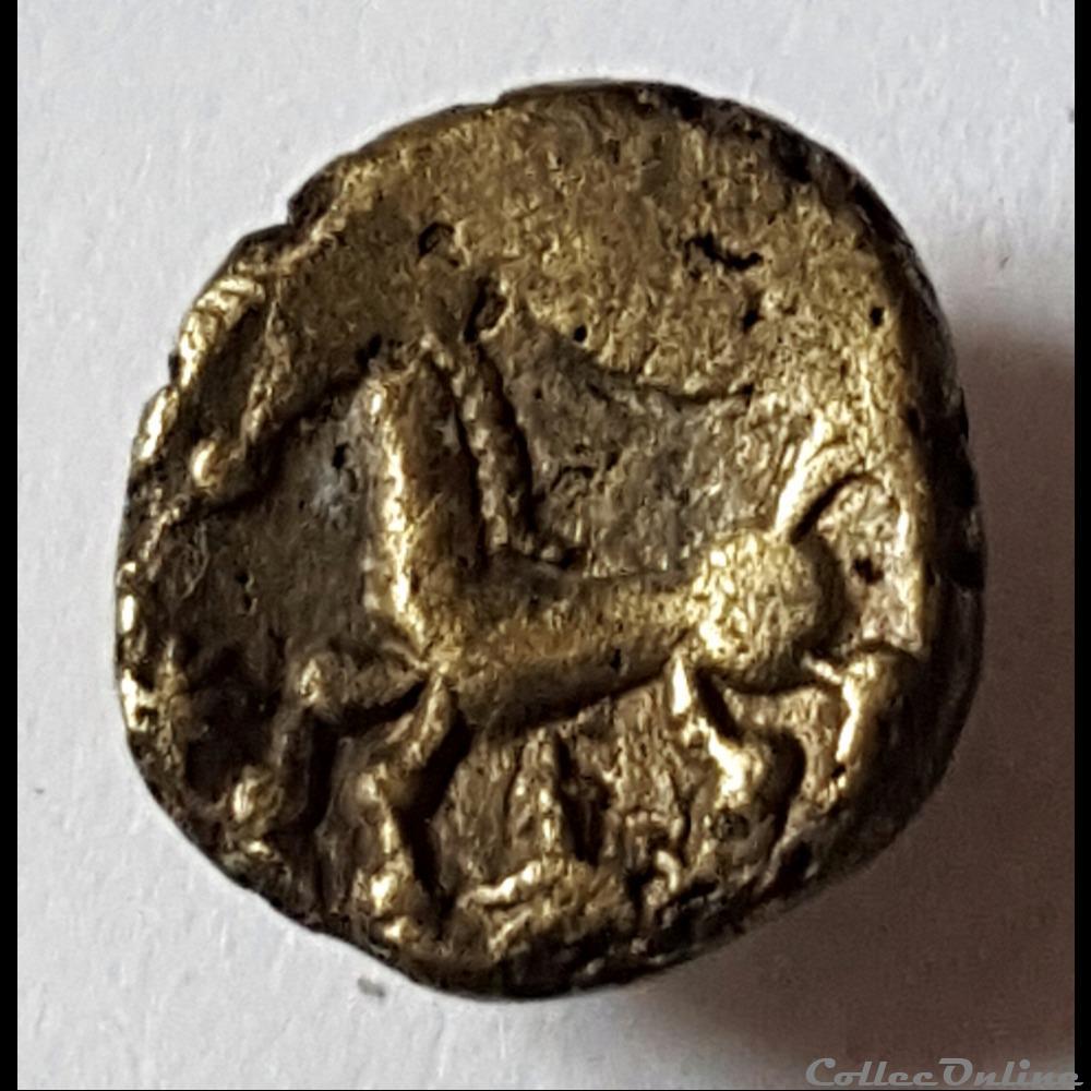 Série 30 DT 186 quart de statère dit "aux arcs de cercle" à la griffe " " aux segments " monnaie antique gauloise serie 30 dt 186 quart de statere dit aux arcs de cercle a la griffe aux segments