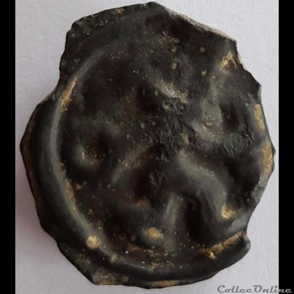 monnaie antique gauloise serie 24 dt 154 potin au guerrier courant et au loup elan