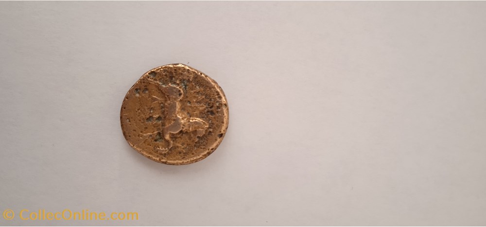 Tête de face et cheval patte levé monnaies tete de face et cheval patte leve