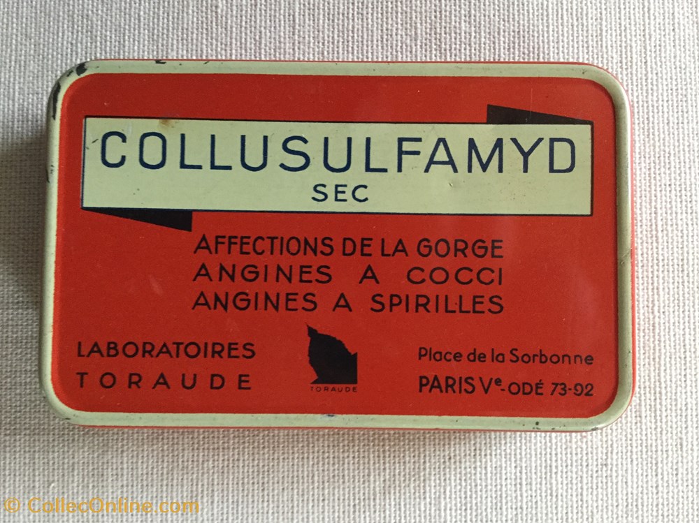 divers boites en tole collusulfamyd sec toraude