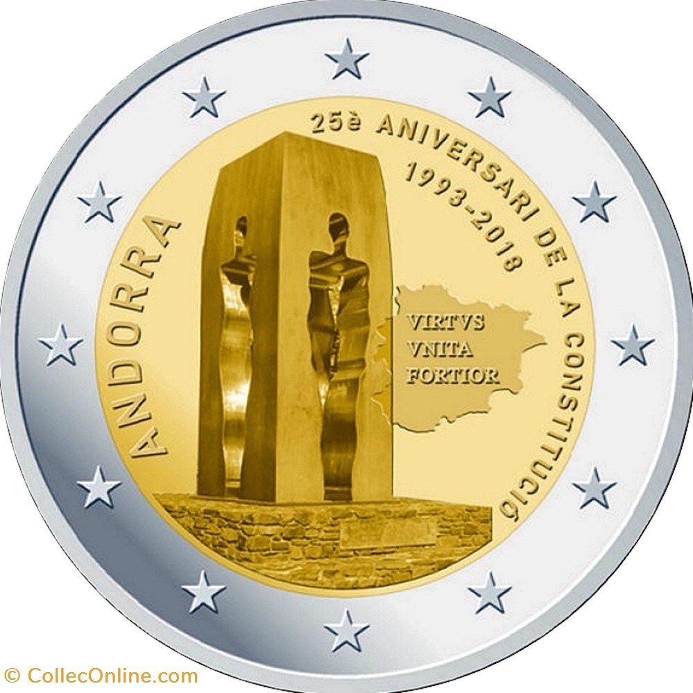 ANDORRE 2018 monnaies euros andorre 2018