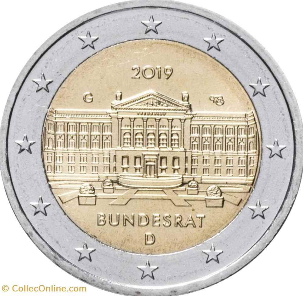 monnaies euros allemagne 2019
