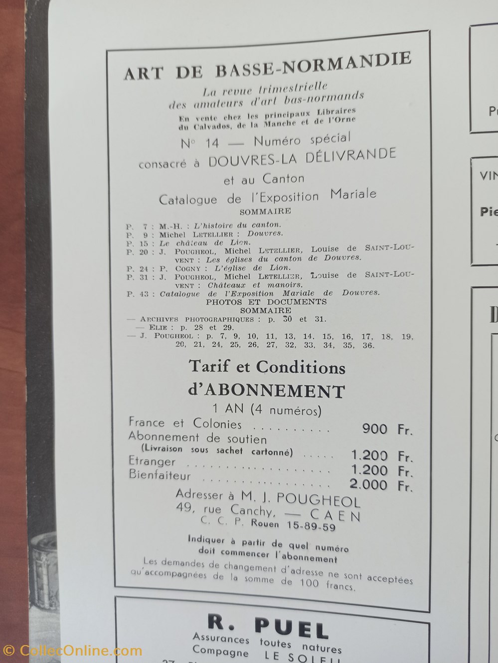 antiquites archeologie art de basse normandie n 14 ete 1959 douvres la delivrande et le canton