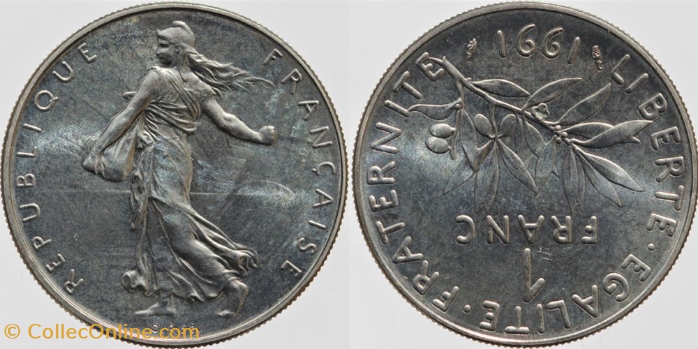 F-226 - Roty - 1 fr. - 1991 médaille monnaies monde france f 226 roty 1 fr 1991 medaille