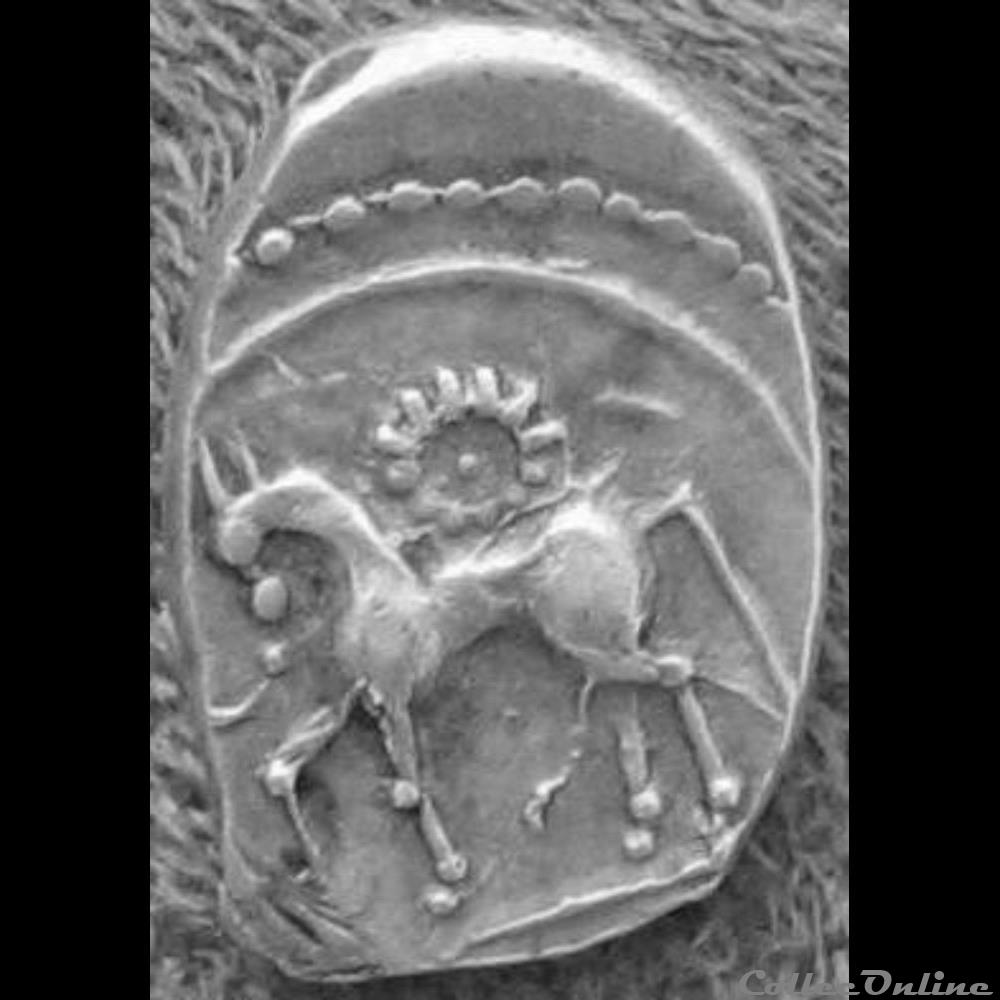 CL série 8.5 - Drachme au cheval et au fleuron monnaie antique gauloise cl serie 8 5 drachme au cheval et au fleuron