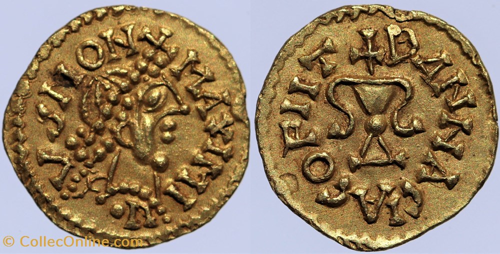 Banassac, type pour Maximinus monnaies europe medievale royaumes francs banassac type pour maximinus