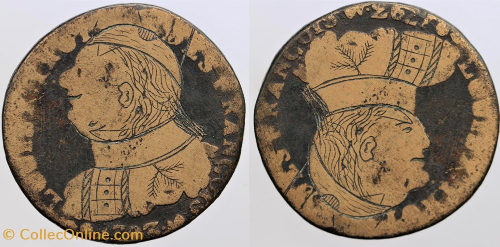 R-37 - Louis XVI - 2 sols regravée monnaies europe medievale france royales r 37 louis xvi 2 sols regravee