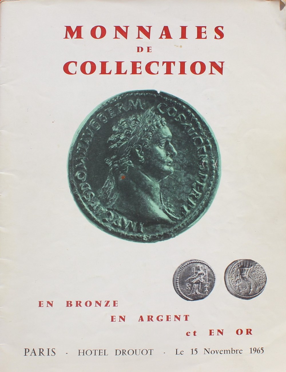 monnaies livres ouvrages 1965 vente drouot