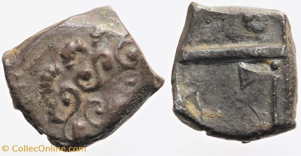 Pétrocores - Drachme du style flamboyant monnaies antiques av jc ap celtes petrocores drachme du style flamboyant