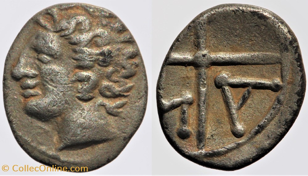 Volques Arécomiques - Obole MA monnaies antiques av jc ap celtes volques arecomiques obole ma