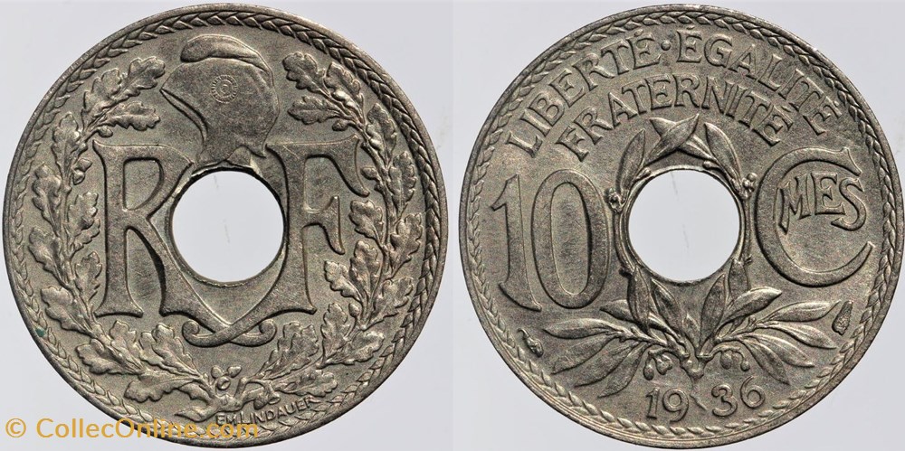F-138 - Lindauer - 10 c. - 1936 monnaies monde france f 138 lindauer 10 c 1936