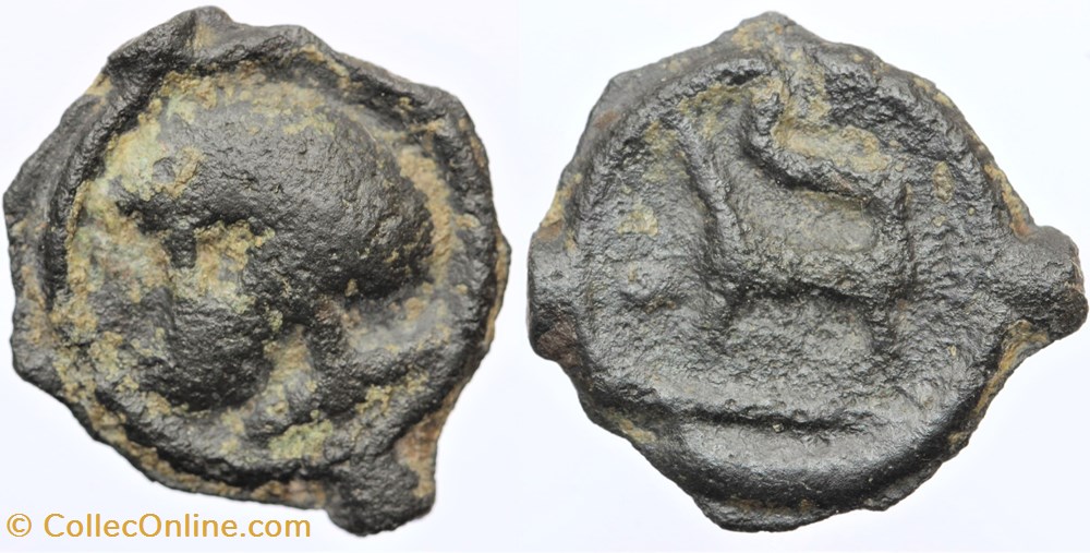 Basse vallée du Rhône - Potin au long cou monnaies antiques av jc ap celtes basse vallee du rhone potin au long cou