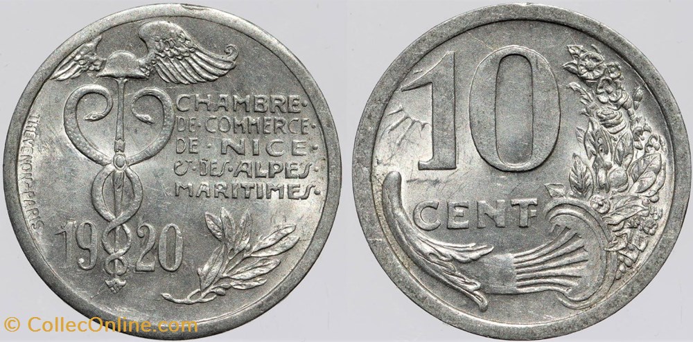 06 - Nice - 10 centimes monnaies monde france 06 nice 10 centimes