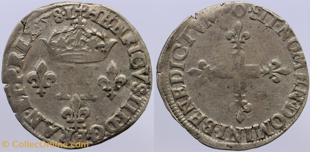 monnaies europe medievale france royales dy 1136 henri iii double sol parisis 1578 riom