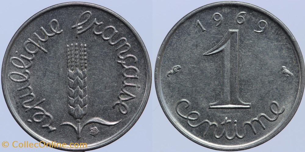 F-106 - Epi - 1 c. - 1969, neuf long monnaies monde france f 106 epi 1 c 1969 neuf long