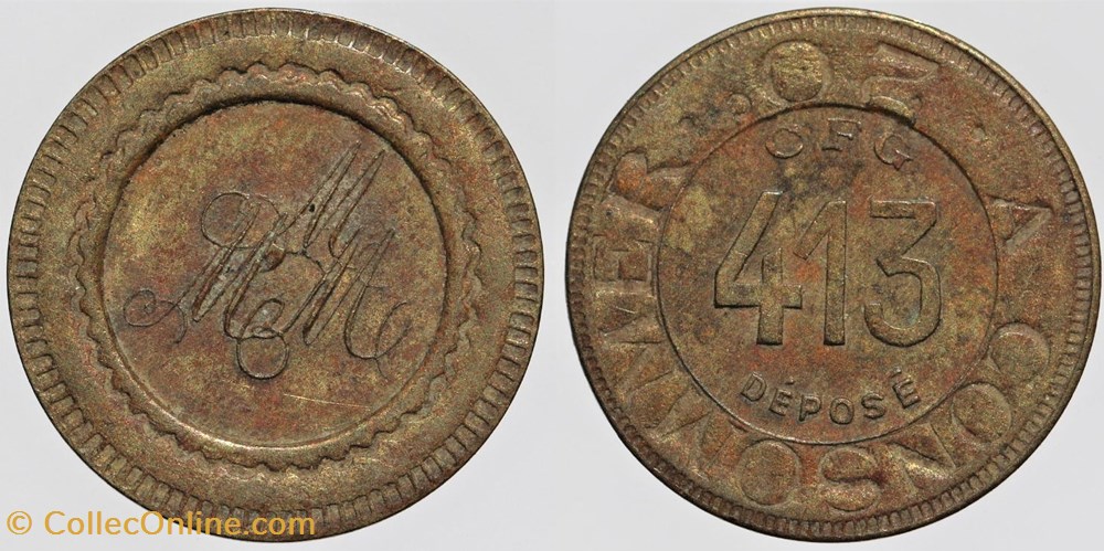 Jeton à consommer - 20 centimes monnaies monde france jeton a consommer 20 centimes