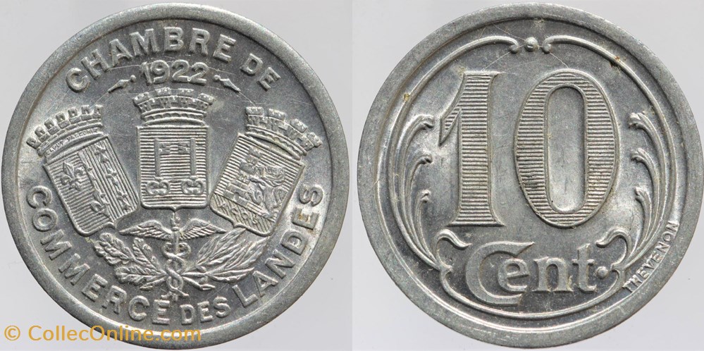 40 - Landes - 10 centimes monnaies monde france 40 landes 10 centimes