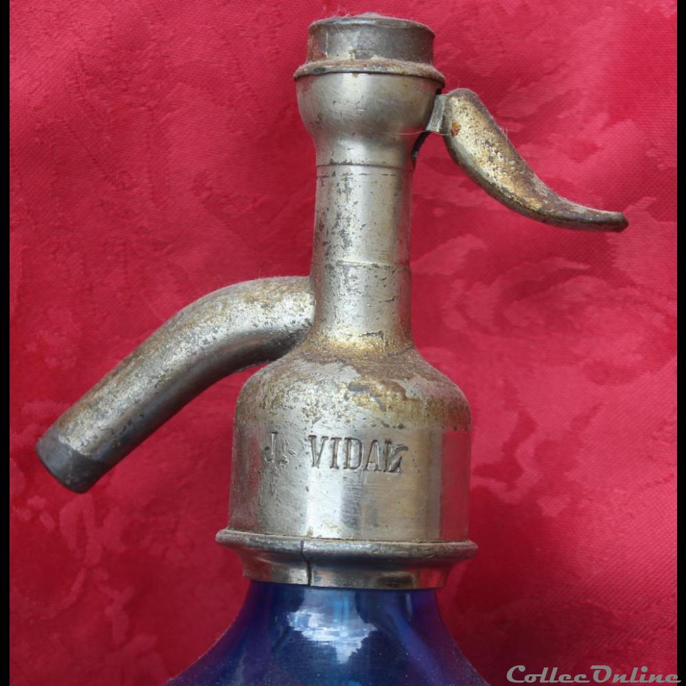 Eau de seltz, Jean Vidal 4 art la table argenterie bistrot alimentation bouteilles eau de seltz jean vidal
