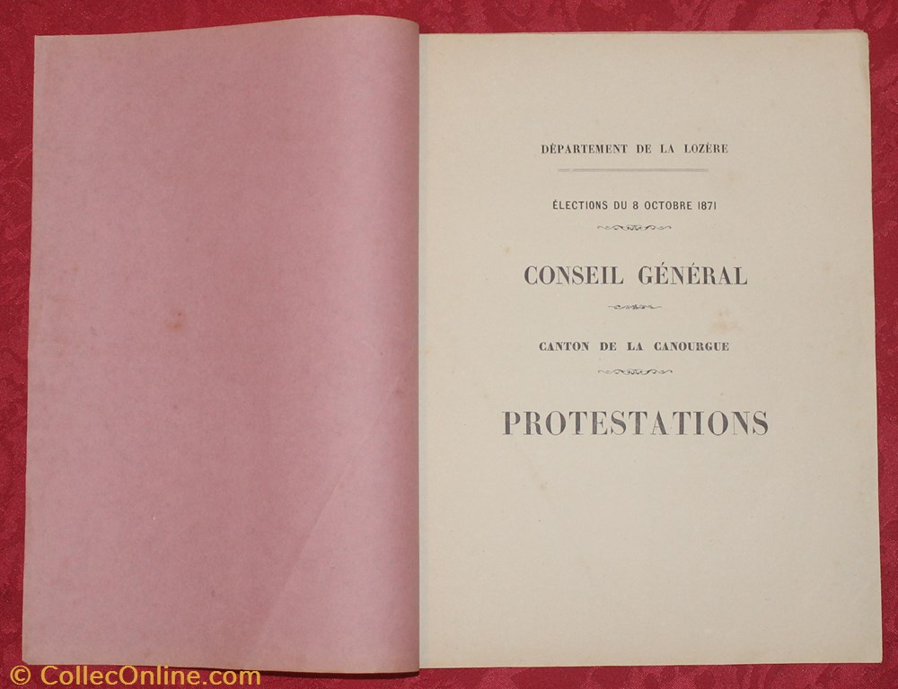 documents anciens autres 1871 protestation elections