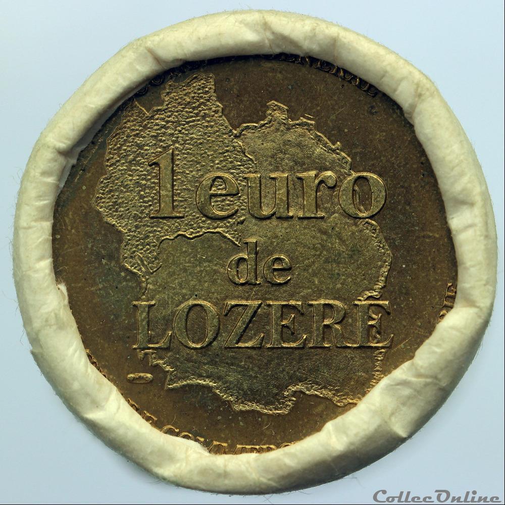monnaie france 1 euro de lozere rouleau