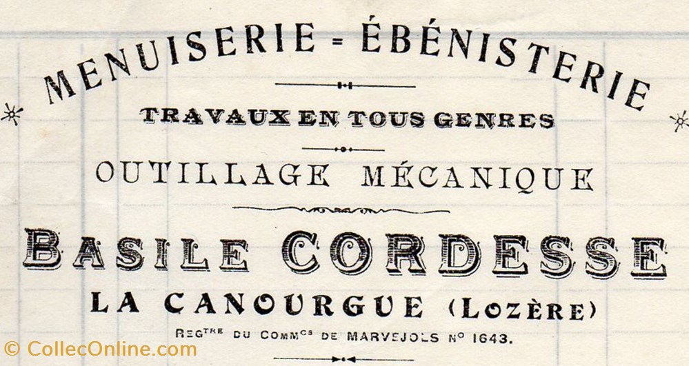 Cordesse Basile (192-) documents anciens factures commerciaux cordesse basile 192