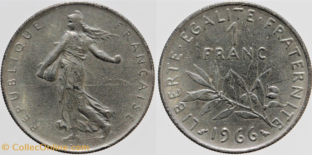 F-226 - Roty - 1 fr. - 1966 monnaies monde france f 226 roty 1 fr 1966