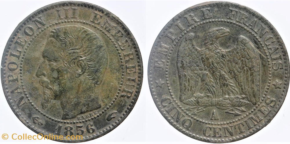 F-116 - Second Empire - 5 centimes - 1856 A monnaies monde france f 116 second empire 5 centimes 1856 a